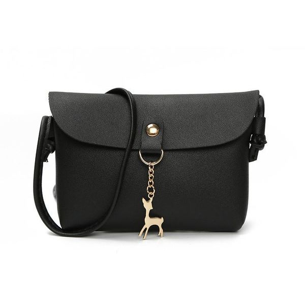 

wholesale women shoulder bag simple style stylish metal fawn decorative button handbag woman pu mini messenger crossbody bag