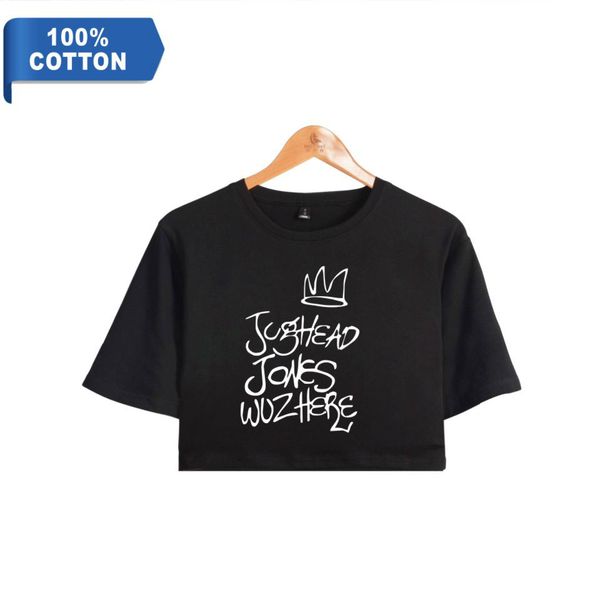 

blackday new style crop tshirt riverdale 100 cotton short sleeve tshirt hip hop short tshirt clothes casual plus size, White