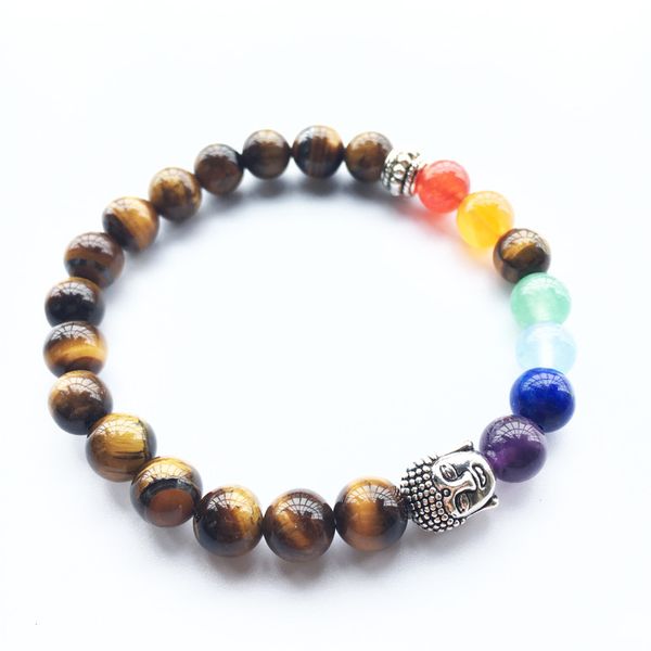 

trendy lava stone chakra bracelets for women men reiki buddha prayer beads bracelet femme braclet male turkish boho jewelry, Black