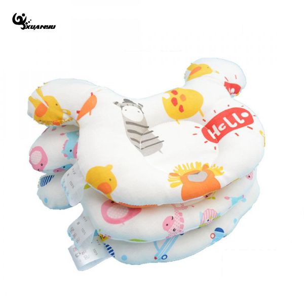 

cartoon shape baby pillow soft toddler sleep prevent flat head cotton cushion sleeping support protect pillows f