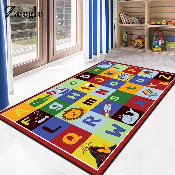 

zeegle kids rug bedroom carpet baby play mat crawling pad folding mat baby carpet 0.6cm thickness soft floor