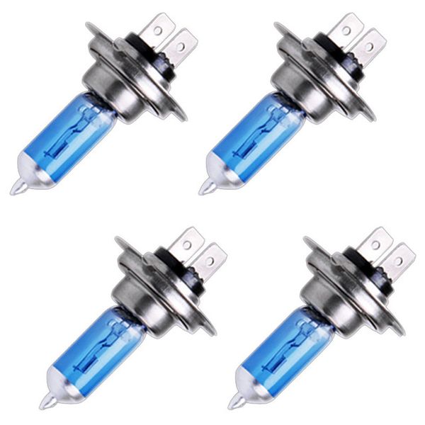 

4 x h7 12v 55w xenon white 5000k halogen blue car head light lamp globes / bulbs