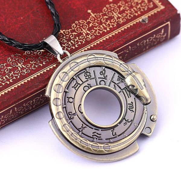 

10pcs punk anime snake pendant necklace tribal symbols amulet leather male vintage maxi collier chain alloy charms men women jewelry, Silver