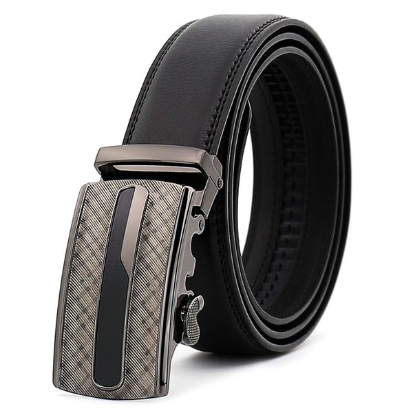 

musenge luxury genuine leather belts for men belt cowskin automatic buckle belt ceinture homme cinto masculino male waist strap, Black;brown