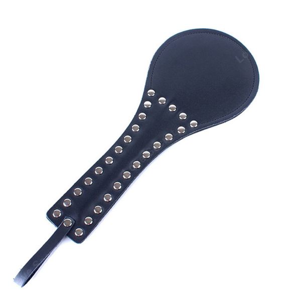 PU Leather Round Sexy Paddle Giochi per adulti Cosplay Sex Slave Fetish Bdsm Gioco di sesso pazzo Battere il culo Flirtare Giocattoli sessuali per coppie