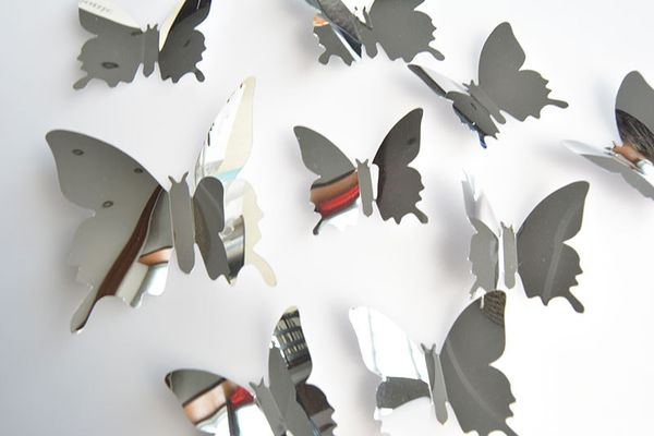 3d Butterfly Wall Sticker Mirror Wall Stickers Home Decor Diy