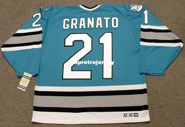 

wholesale mens tony granato san jose sharks 1997 ccm vintage retro hockey jersey, Black;red