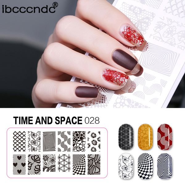 

12 diy designs lace starfish shell nail stamping plate negative space leaves flowers animals nail template manicure, White