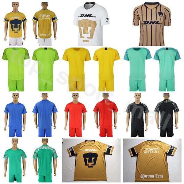 

2019 MEXICO Club LIGA MX FC UNAM Goalkeeper 14 FIGUEROA Soccer Jersey Set 24 Jose Alberto Castillo 1 Alfredo Saldivar Football Shirt Kits