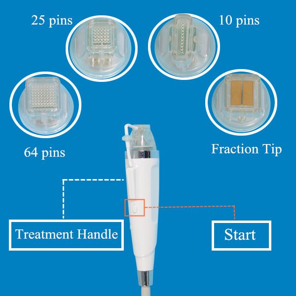

Thermage Fractional RF heads Radio Frequency Face Lift Skin Tightening Wrinkle Removal 64,25,10 pins and microneedle