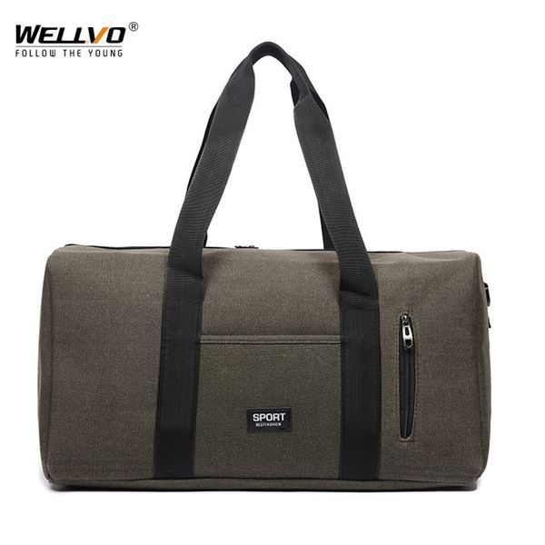 

men large travel duffle canvas luggage handbag women weekend overnight portable bag black trip tote solid shoulder bags xa37wc