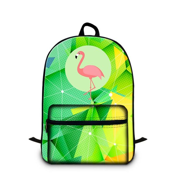 

canvas lapbackpack for teenage boys girls animal flamingo designer school bag for primary student children fashion bookbags