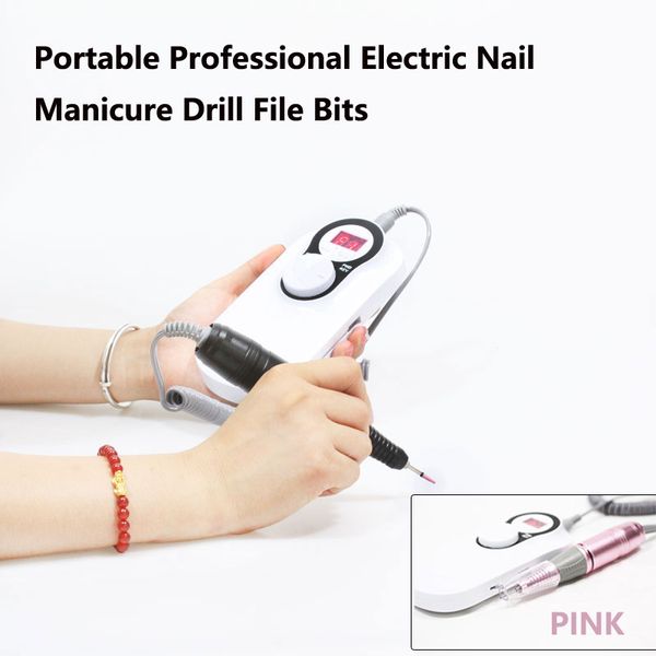 

portable professional electric nail manicure drill file bits nail art tools files
