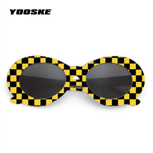 

yooske clout goggles kurt cobain glasses men retro nirvana sunglasses women vintage oval sun glasses unsix grid eyewear, White;black