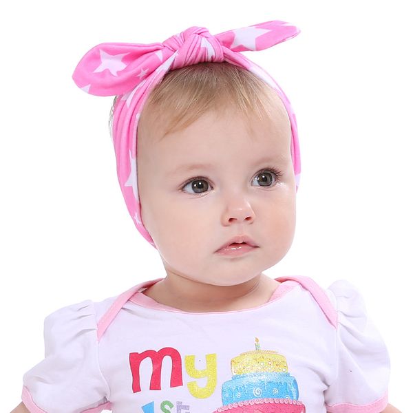 

baby kids children girls lovely heart polka dots stars printing bowknot hairbands hair bands headbands headwear fs0554, Slivery;white