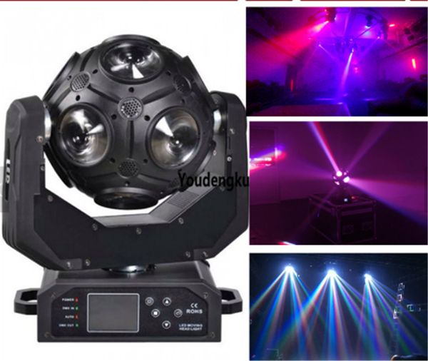 2 pezzi LED Football Light Head Moving Head 4in1 12 * 20W Disco Discoteche Illuminazione Football Shape DJ Mixer LED Light Beam LED Testa mobile