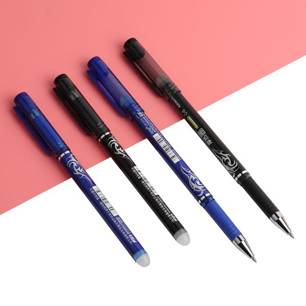 

12pcs/lot erasable gel pen refills blue and black writing 0.5mm a magical writing neutral pen for office & school supplies