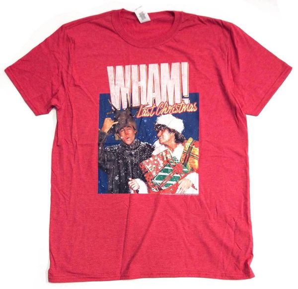 

Wham T Shirt - последнее Рождество 100% официальный импорт США классический 80-х поп футбо
