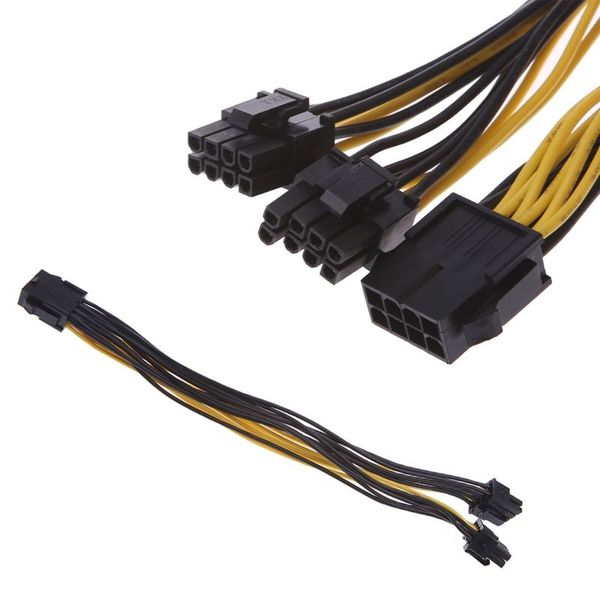 PCI-E PCIE 8p Female to 2 Port Dual 8pin 6+2p Male GPU Graphics Power Cable USA