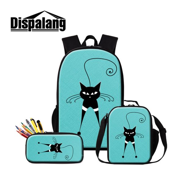

dispalang women men backpack 3pcs set school bags with pencil case for college shoulder bag kids satchel travel bag bookbag