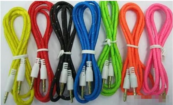 

Braided AUX 3.5mm Stereo Auxiliary Car Audio Cable Male to Male for iPhone 6 6+ /Samsung Galaxy S5/PDA/ipad/MP3 2018 new hot