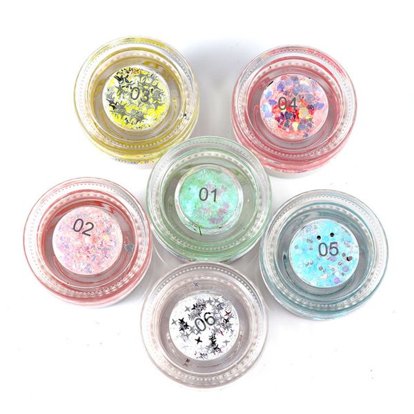 

dhl new handaiyan 6 colors fairy colorful glitter gel used in eyes face hair lips