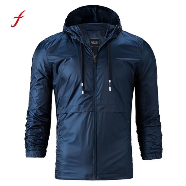 

feitong winter men's jackets autumn 2018 casual style loose hooded pure color jackets coat male clothing jaqueta masculina, Black;brown