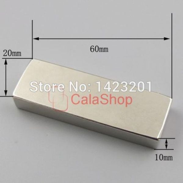 

one pcs 60x20x10 magnets block neodymium n52 disc rare earth super strong fridge magnet