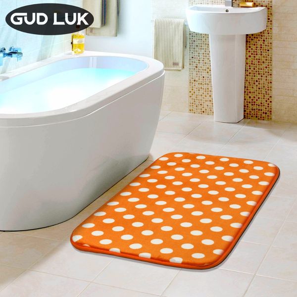 orange bath mat