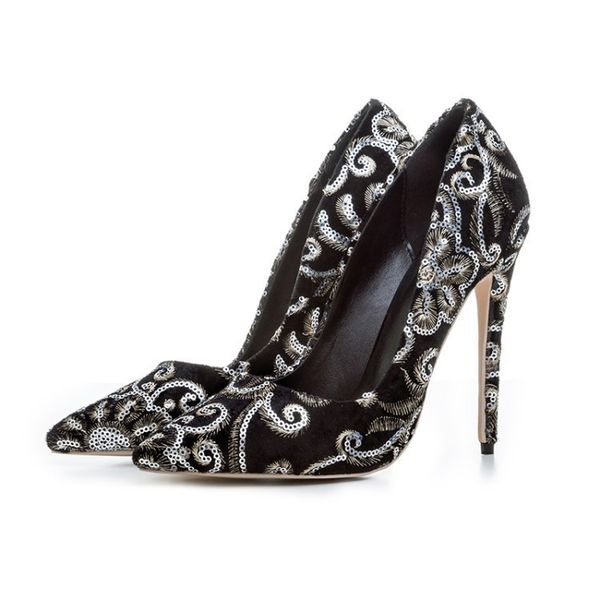 

new designer women heel shoes designer luxury women shoes designer slide fashion luxury rivets women shoes superstar dress shoe plus size, Black