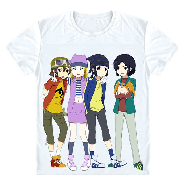 

dejitaru monsuta digimon 4 t-shirts multi-style short sleeve shirts digimon frontier dejimon furontia takuya kanbara cosplay shirt, White;black