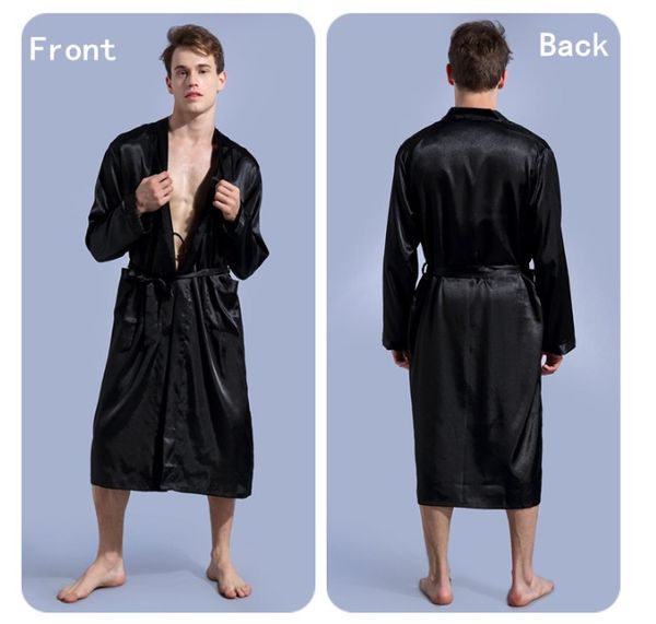

quick custom Personalized Men's Satin Robe Man Dress groom gowns lounge robes bridal party kimono party favors gift robes, Gray