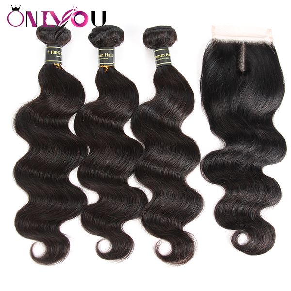 

wholesale peruvian virgin body wave hair weaves closure with 3 bundles wet and wavy body weave hair extenisons peruvian human hair bundles, Black;brown