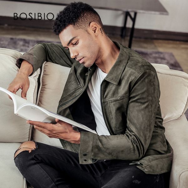 

bosibio spring autumn casual men jackets slim fit solid male overcoat jaqueta masculino new arrival dj201, Black;brown