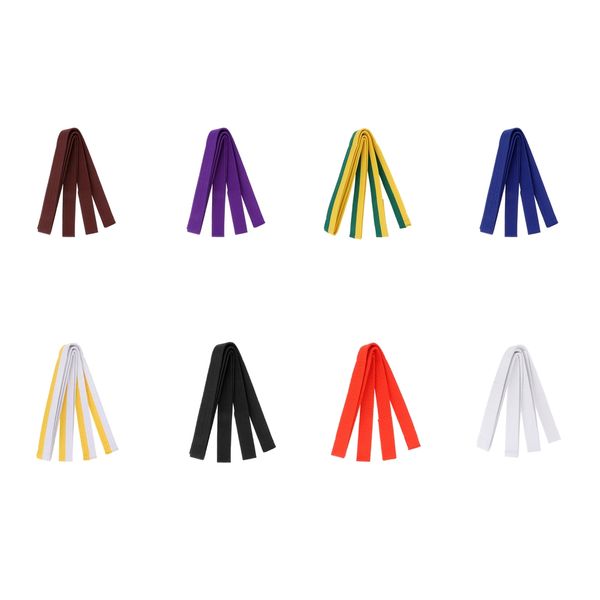 

professional taekwondo belt karate judo double wrap martial arts stripe sports belt, Black;gray