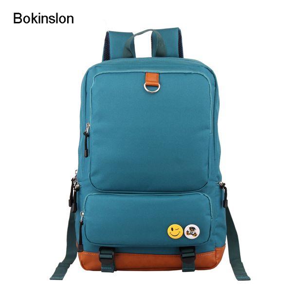 

bokinslon canvas women's backpacks fashion simple student woman school bags casual large capacity travel women bags