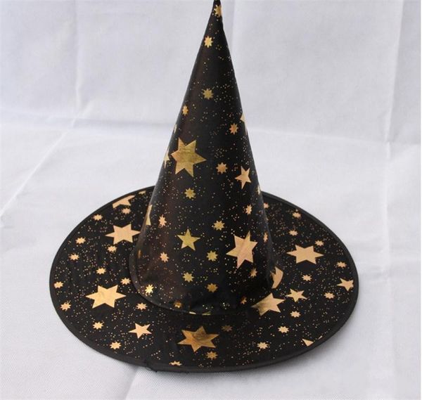 

witch's hat halloween costume party five-star hat child performance headdress witch wizard sharp angle cap for kids cosplay, Yellow