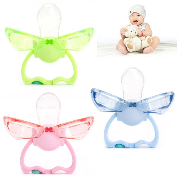 

new infant baby safety pacifier silicone soother newborn orthodontic nipples green/pink/blue