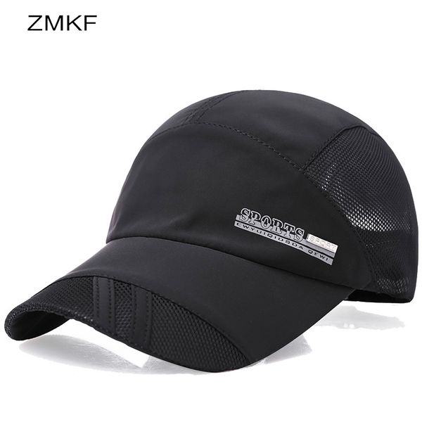 

2018 new fashion super breathable baseball cap with mesh summer sun hats for women men adjustable dad snapback cap, Blue;gray