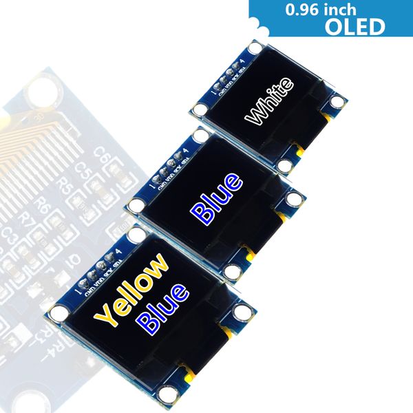 

0.96"white/blue/yellow blue 0.96 inch oled module 128x64 oled lcd led display module 0.96" iic i2c communicate for arduino