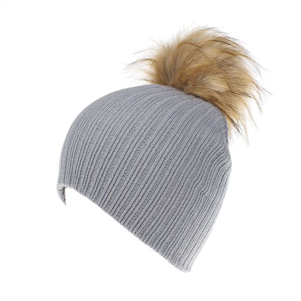 Toddler Kid Baby Boy Girl Knit Pom Bobble Crochet Cap Winter Warm Beanie Hat US