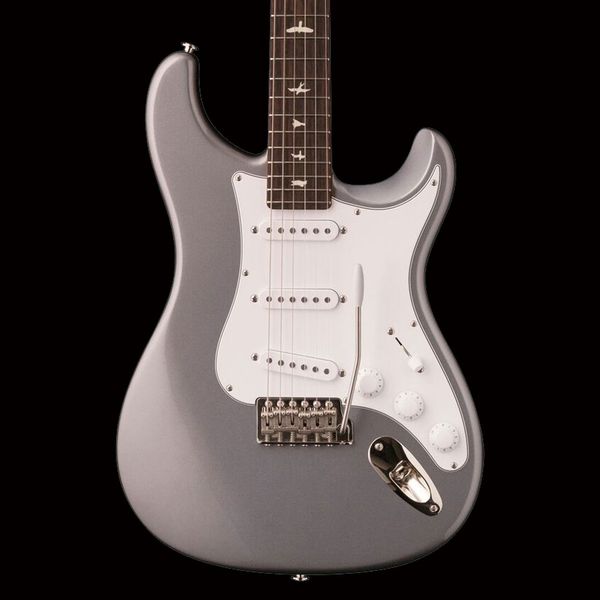 Пользовательский магазин John Mayer Scliver Tungsten Электрическая гитара черная шейка пластина, белый жемчужный бар, мост Tremolo