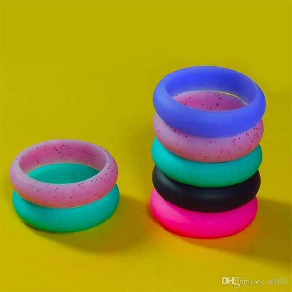 

силиконовые женщины палец кольцо творческий colourfu творческие обручальные кольца резиновые для любителей спорта энтузиастов много цветов 0