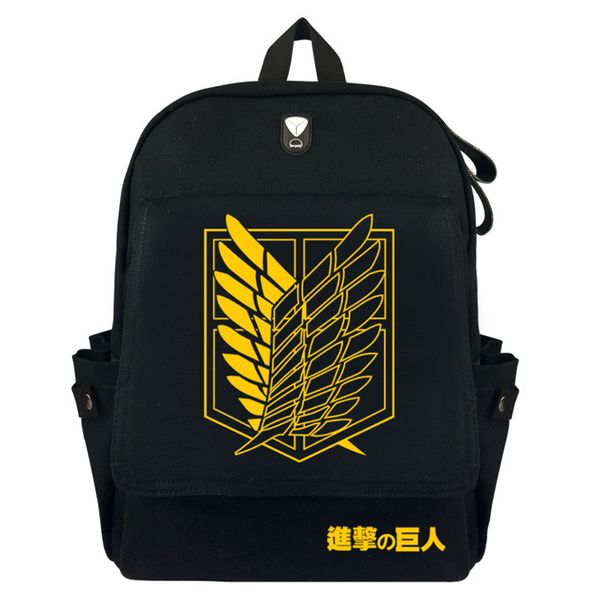 

attack on titan backpack anime printing school bags bolsos de imitation men knapsack scouting legion shoulder bag