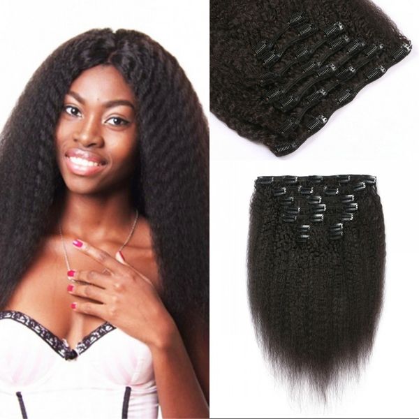 Clip In Human Hair Extensions For Black Women Brazilian Human Hair