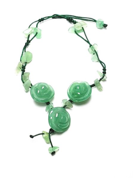 

koraba fine jewelry natural jade rose vintage simple handwoven wild anklet jewelry ing, Red;blue