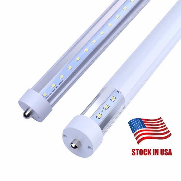 

stock in us + 8 feet led 8ft t8 fa8 single pin led lights 45w led fluorescent tube lamps ac85-265v 6000k cold white