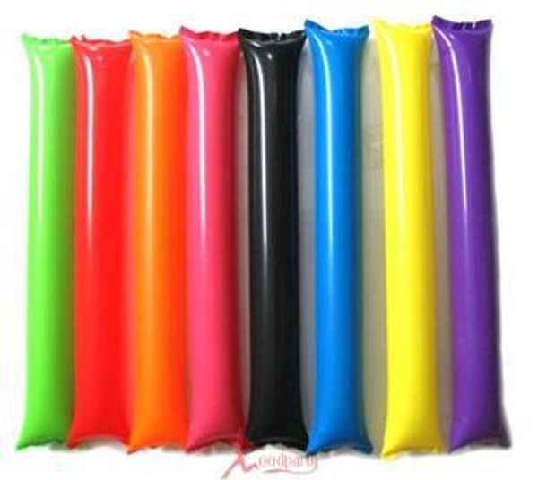 

200 pieces thick inflated new year noisemaker sticks inflatable spirit stick party cheer playing toy 9 color fast ing