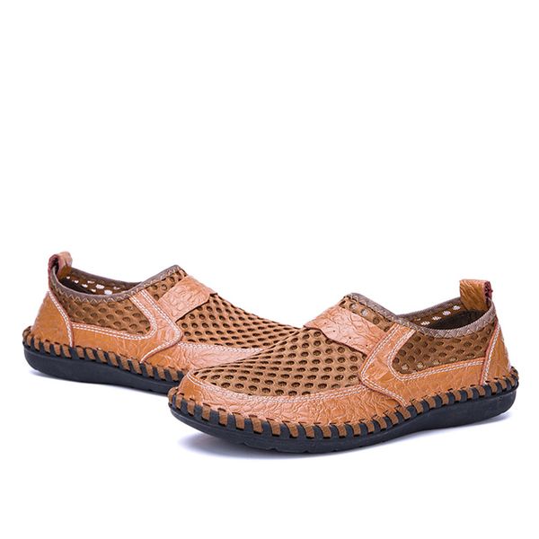 

2018 mens casual shoes mesh sneakers summer shoes men walking male brand breathable mens fashion loafersplus size 38-46, Black