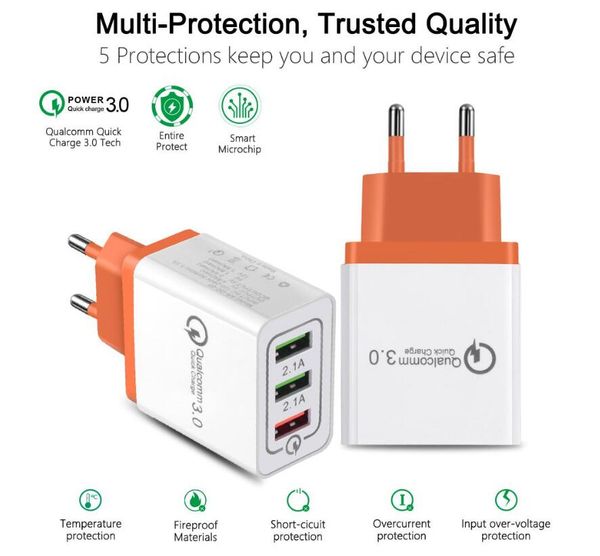 

Новое Qc3.0 Быстрое Зарядное Устройство USB Usb Quick Charge 3.0 Multi Usb Зарядное Устройство Моб